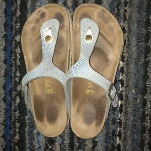 Beautiful Holographic Snakeskin Birkenstocks